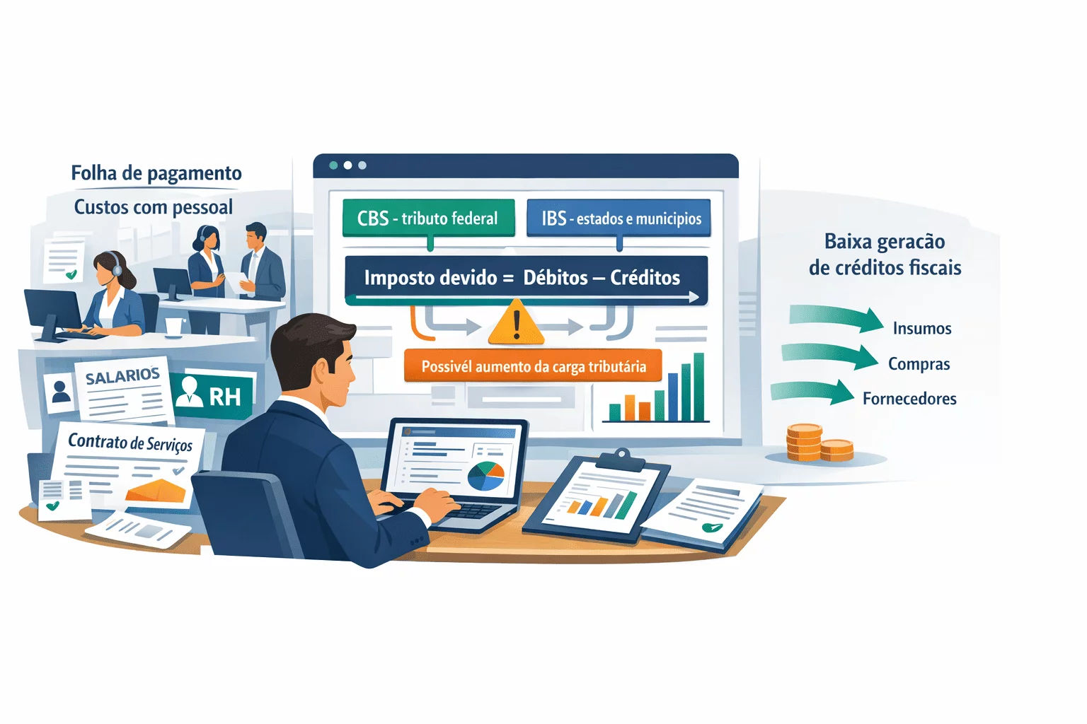 Impactos da reforma tributária por setor econômico Impactos da reforma tributária por setor econômico